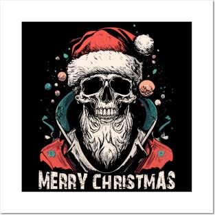 Santa Skull Collection 1 Posters and Art